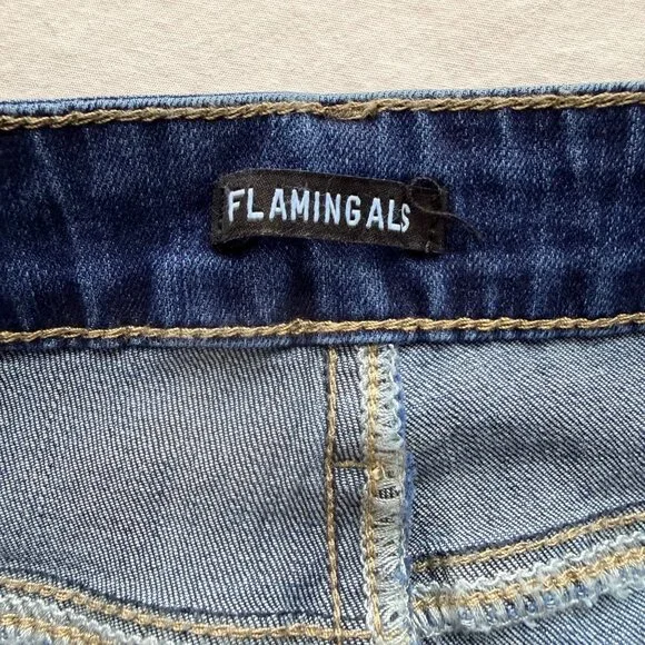 NEW Flamingals Womens High-Waist Wide-Leg Denim Jeans Size Small Casual Fit - Picture 7 of 14